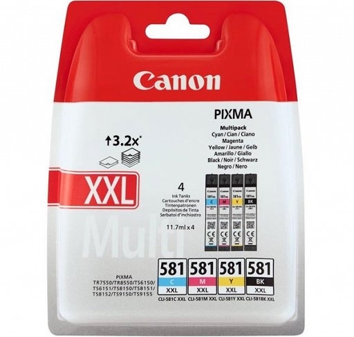 Tusze Canon Multipack CLI-581 CMYK XXL Pixma TS8150