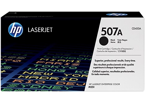 Toner czarny CE400A 507A HP LaserJet Enterprise 500 color M551