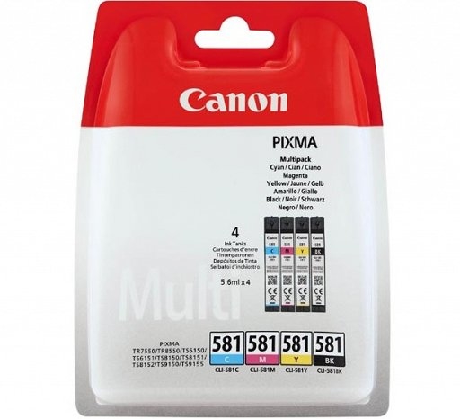 Tusze Canon Multipack CLI-581 CMYK Pixma TR8550