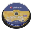 Dysk DVD+RW 4,7GB Verbatim 4x Cake Box 10 szt.