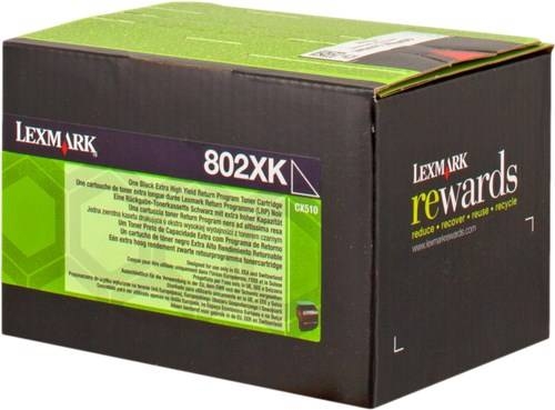 Toner oryginalny 80C2XK0, 802XK czarny Lexmark CX510