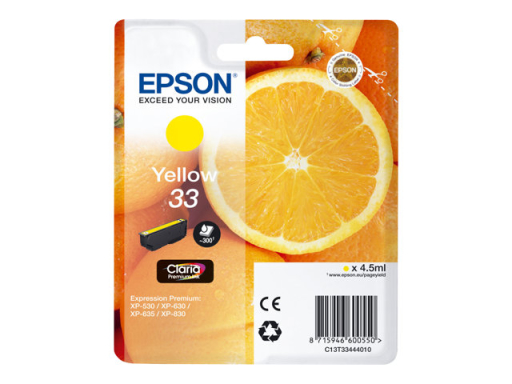 Tusz oryginalny 33 żółty Epson C13T3344401