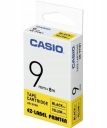 Taśma Casio XR-9YW1 do drukarek etykiet 9mm x 8m czarny nadruk/ żółte tło