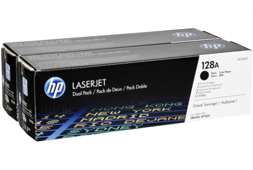 Toner oryginalny czarny dwupak CE320AD, 128A HP