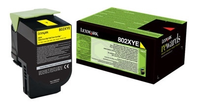 Toner oryginalny 80C2XYE, 802XYE korporacyjny żółty Lexmark