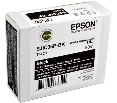 Tusz T44C1 Epson ColorWorks C6000Ae/Pe C6500Ae/Pe czarny 80ml