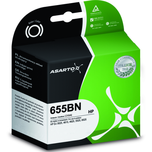 Tusz Asarto zamiennik czarny HP 3525 CZ109AE, 655