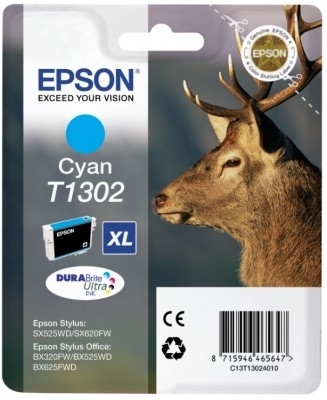 Tusz Epson Stylus SX525WD SX535WD SX620FW, Stylus Office BX525WD BX635FWD, WorkForce WF-7015 7515, cyan