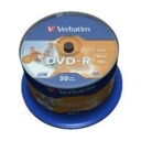 Dysk DVD-R 4,7GB Verbatim 16x Cake Box 50 szt. Printable