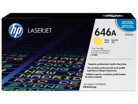 Toner oryginalny żółty CF032A HP Color LaserJet CM4540