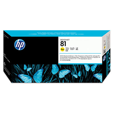 Głowica + gniazdo czyszczące C4953A HP 81 yellow Dye do HP Designjet 5000 5000ps 5500 5500ps