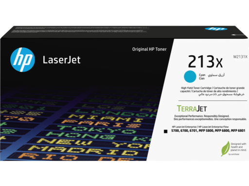Toner 213X HP Color LaserJet Enterprise 5700dn/6700dn/6701dn, MFP 5800/6800/6801 cyan 6k W2131X