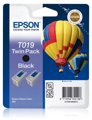 Tusz Epson Stylus Color 880 880TR podwójny czarny T019