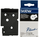 Taśma laminowana Brother TC-201 12mm x 7,7m czarny nadruk/ białe tło