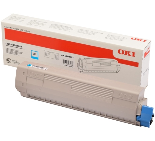 Toner oryginalny Oki C823 46471103 cyan