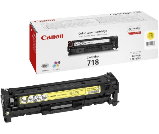 Toner oryginalny Cartridge 718 żółty CANON